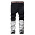 New Men's Ripped Jeans Zipper Straight Pants Streetwear Jeans